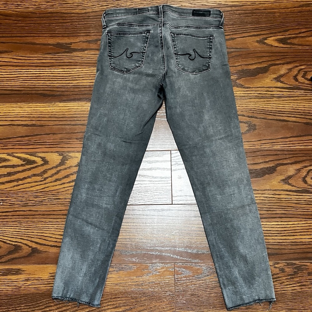 AG Adriano Goldschmied The Stevie Capri Women Grey Slim Straight Jeans Good Dist